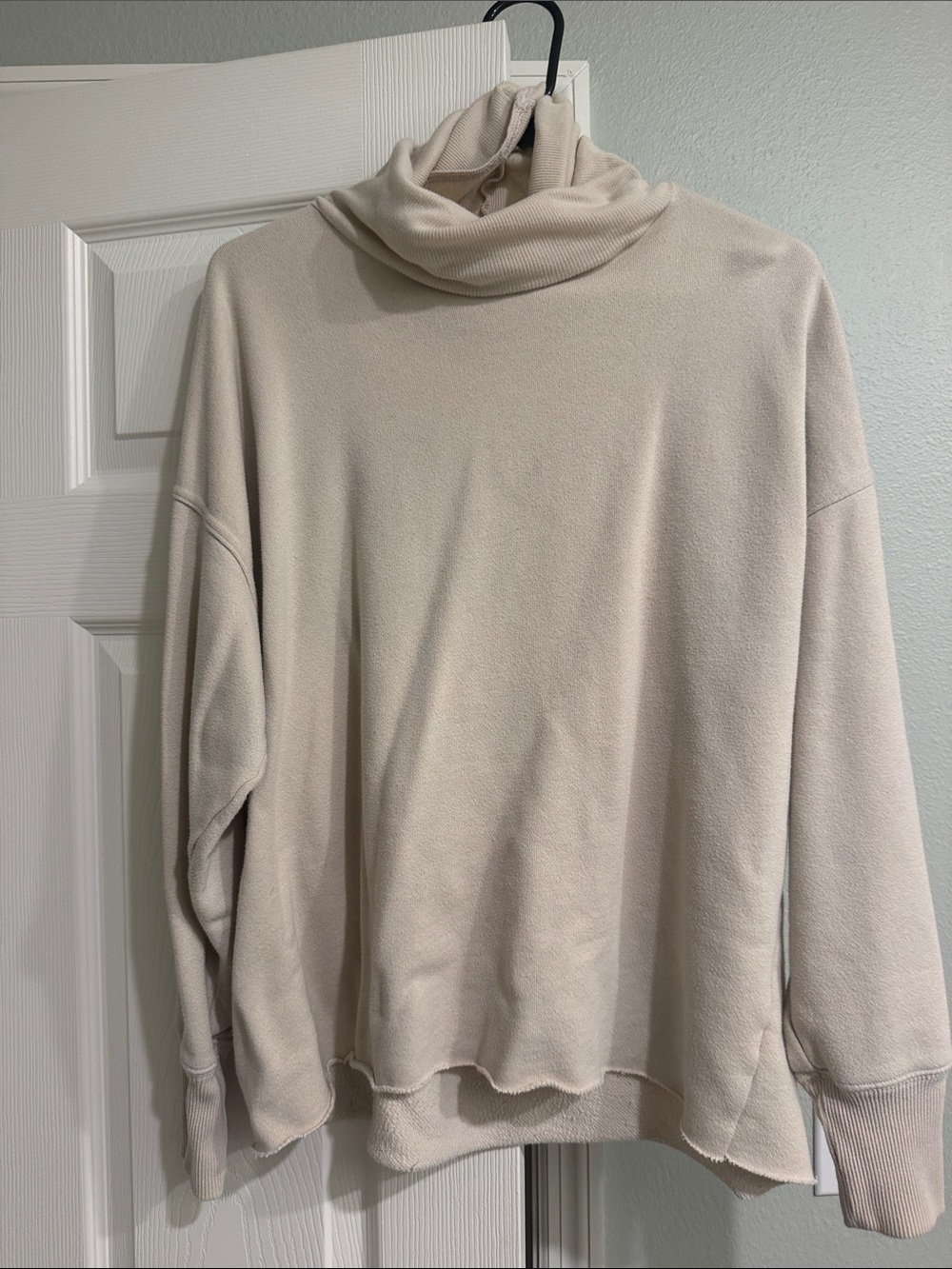 aerie Cream Lightweight Turtleneck Sweater
